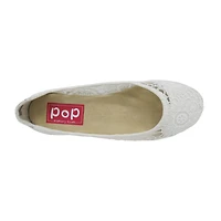 Pop Maybel Womens Almond Closed Toe Ballet Flats