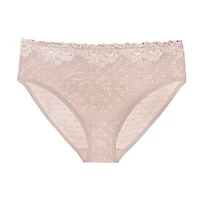 Curvy Couture Sheer Whisper High Cut Brief Panty-1608