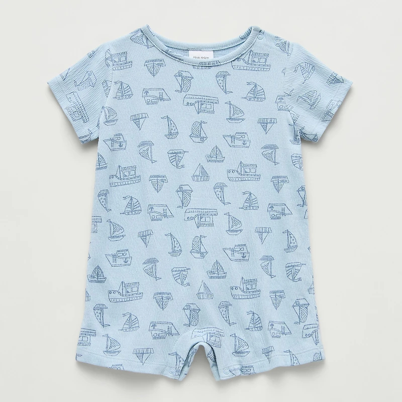 Okie Dokie Baby Boys Short Sleeve Romper