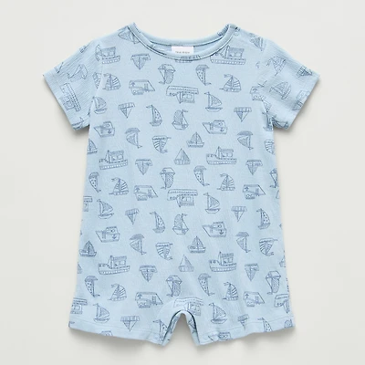 Okie Dokie Baby Boys Short Sleeve Romper