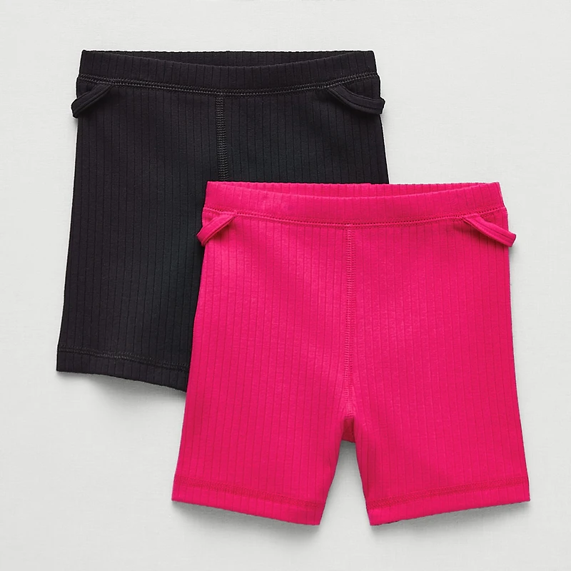 Okie Dokie Toddler Girls 3" Adaptive Easy-on + Easy-off 2-pc. Bike Short
