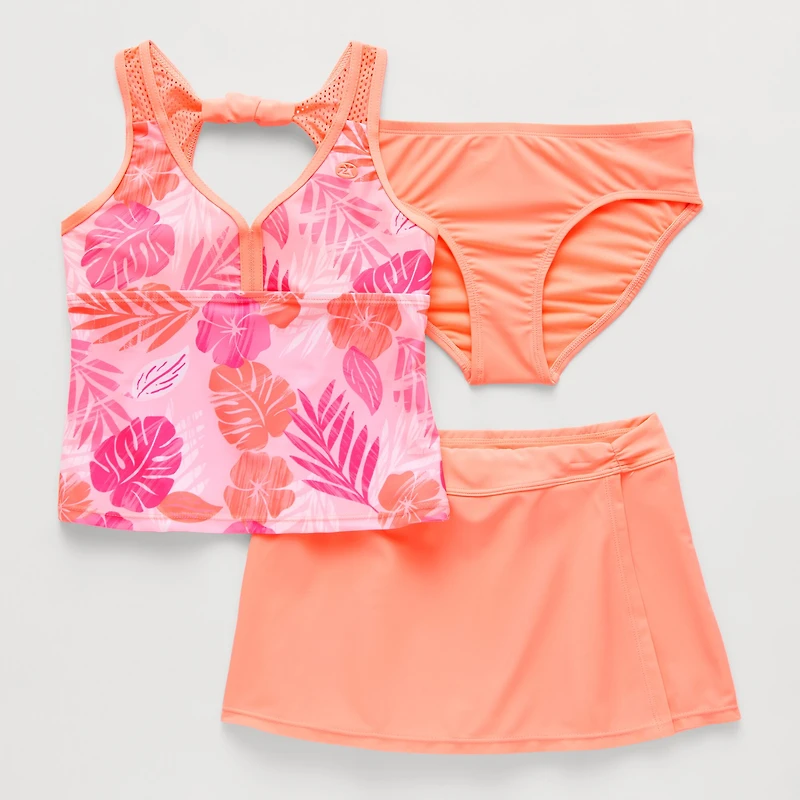 ZeroXposur Big Kid Girls 3-pc. Tankini Set