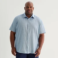 Stylus Mens Short Sleeve Regular Fit Big and Tall Button-Down Shirt