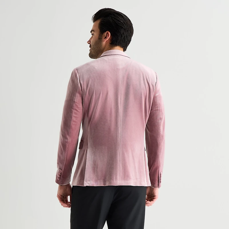 J. Ferrar Mens Slim Fit Velvet Sport Coat