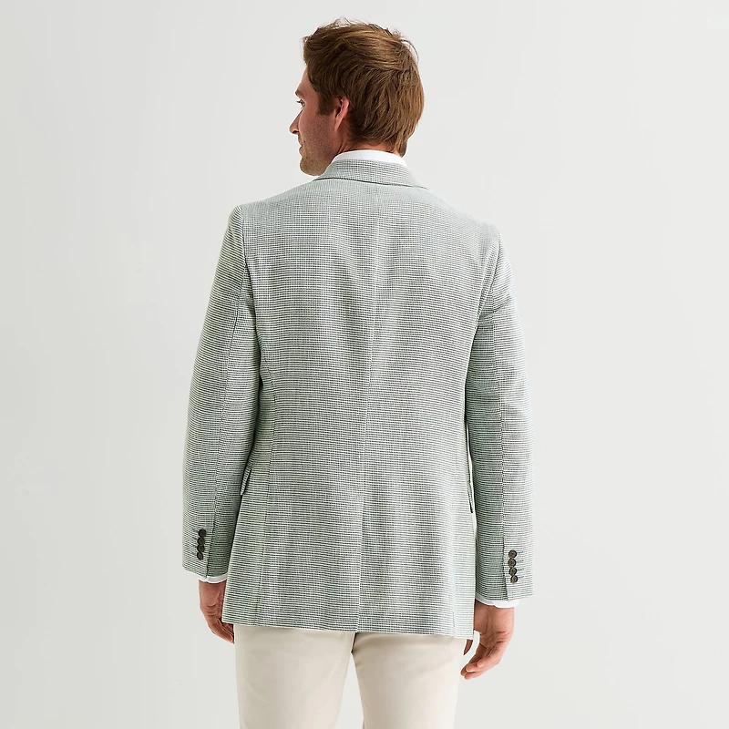 Stafford Linen Cotton Blend Mens Regular Fit Sport Coat
