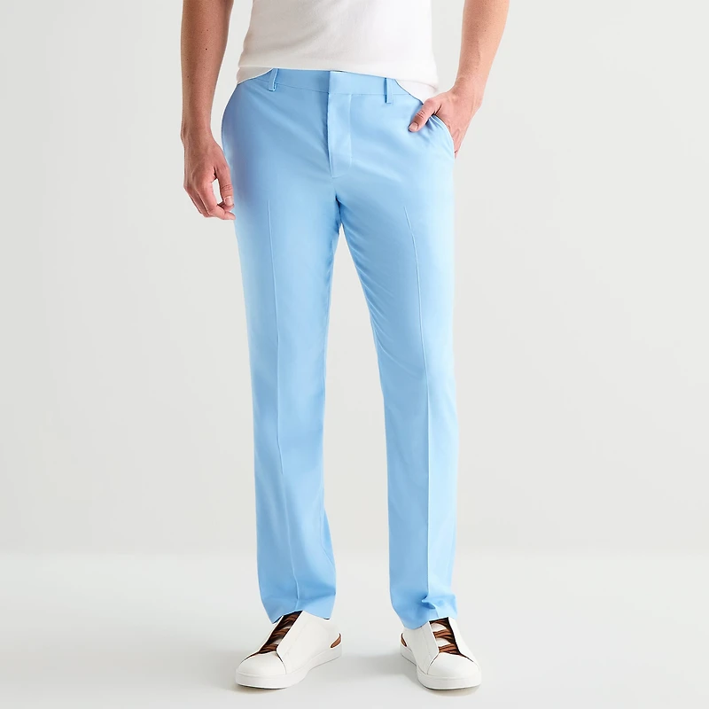 J. Ferrar Ultra Comfort Mens Stretch Fabric Slim Fit Flat Front Suit Pant