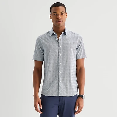 Stylus Mens Short Sleeve Regular Fit Button-Down Shirt