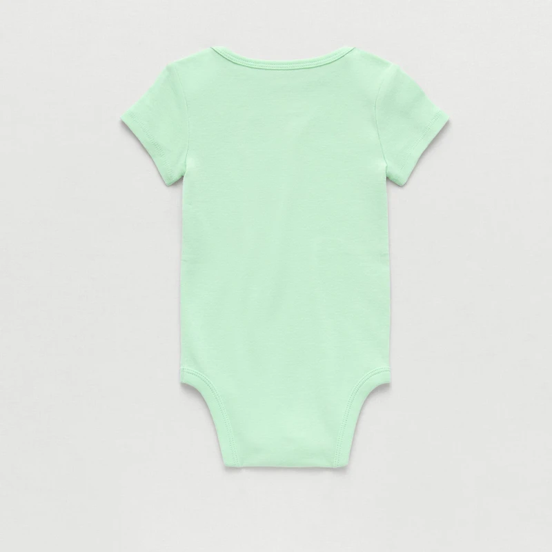Okie Dokie Baby Boys Round Neck Short Sleeve Rib Bodysuit