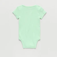 Okie Dokie Baby Boys Round Neck Short Sleeve Rib Bodysuit