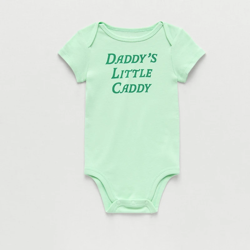 Okie Dokie Baby Boys Round Neck Short Sleeve Rib Bodysuit