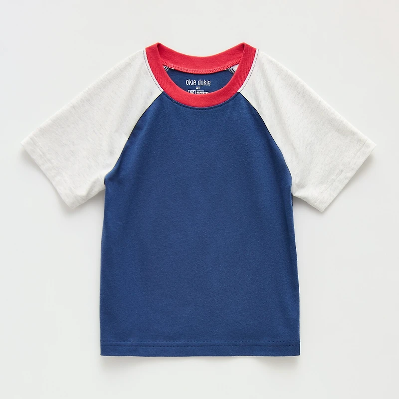 Okie Dokie Toddler & Little Boys Round Neck Short Sleeve T-Shirt
