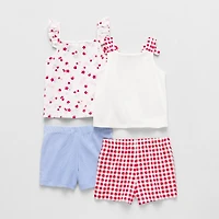 Little Lass Toddler Girls 4-pc. Short Set