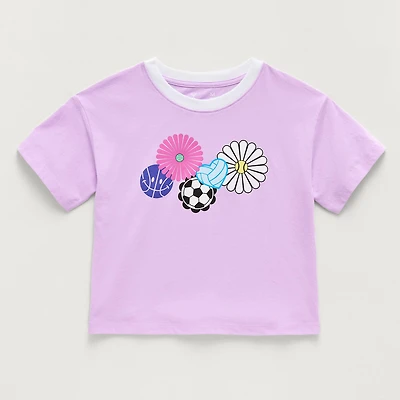 Xersion Little & Big Kid Girls Crew Neck Short Sleeve Active T-Shirt