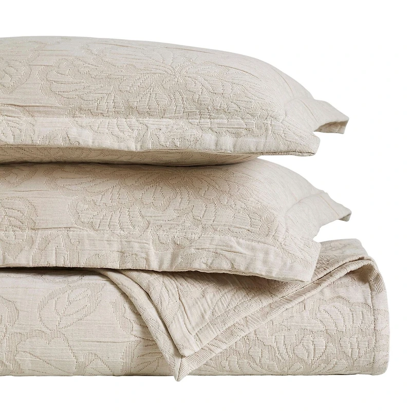 SUPERIOR® Hibiscus Matelasse Cotton Tropical Floral Bedspread