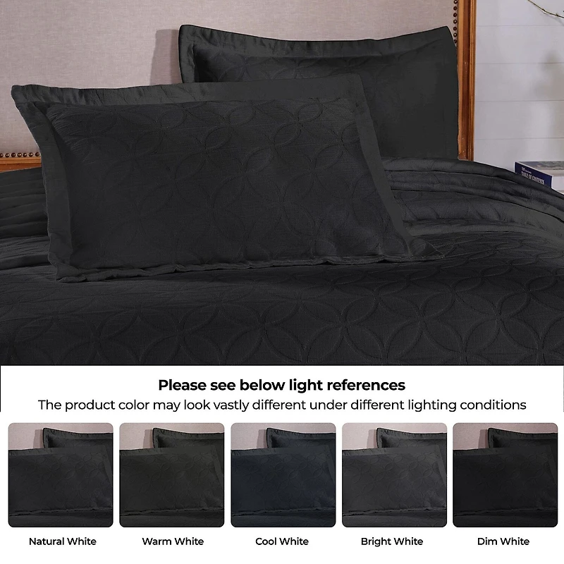 SUPERIOR® Serenity Cotton Matelasse Textured Jacquard Bedspread with Shams