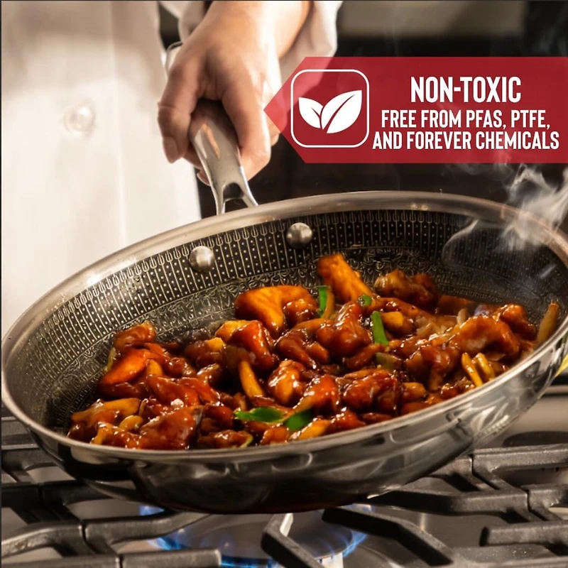 Hell's Kitchen Hybrid Stainless Steel 12" Wok