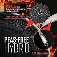 Hell's Kitchen Hybrid Stainless Steel 12" Wok