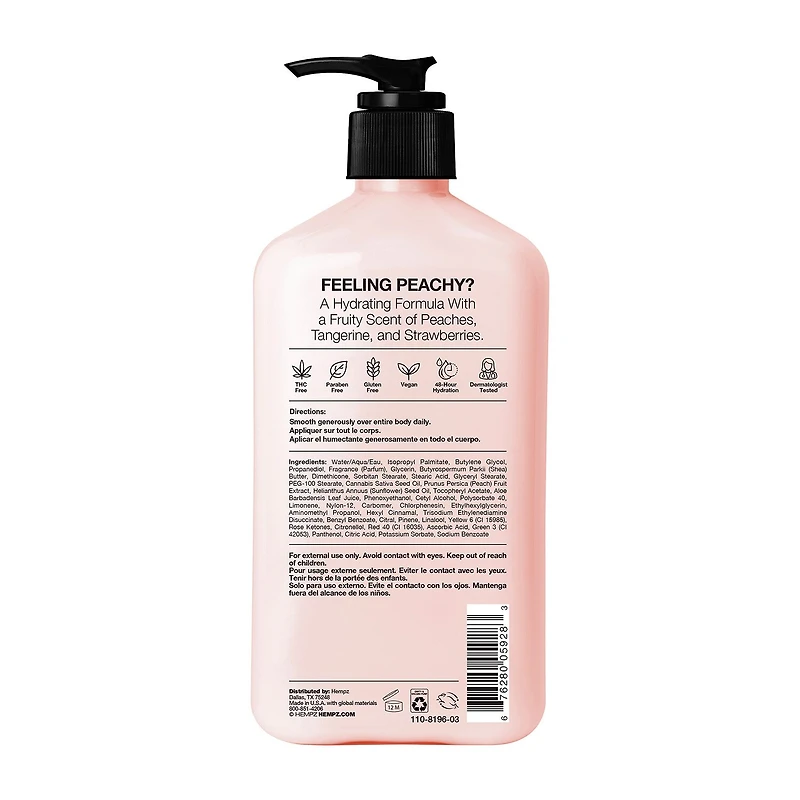 Hempz Juicy Peach Slices Body Moisturizer 17 Fl.Oz.