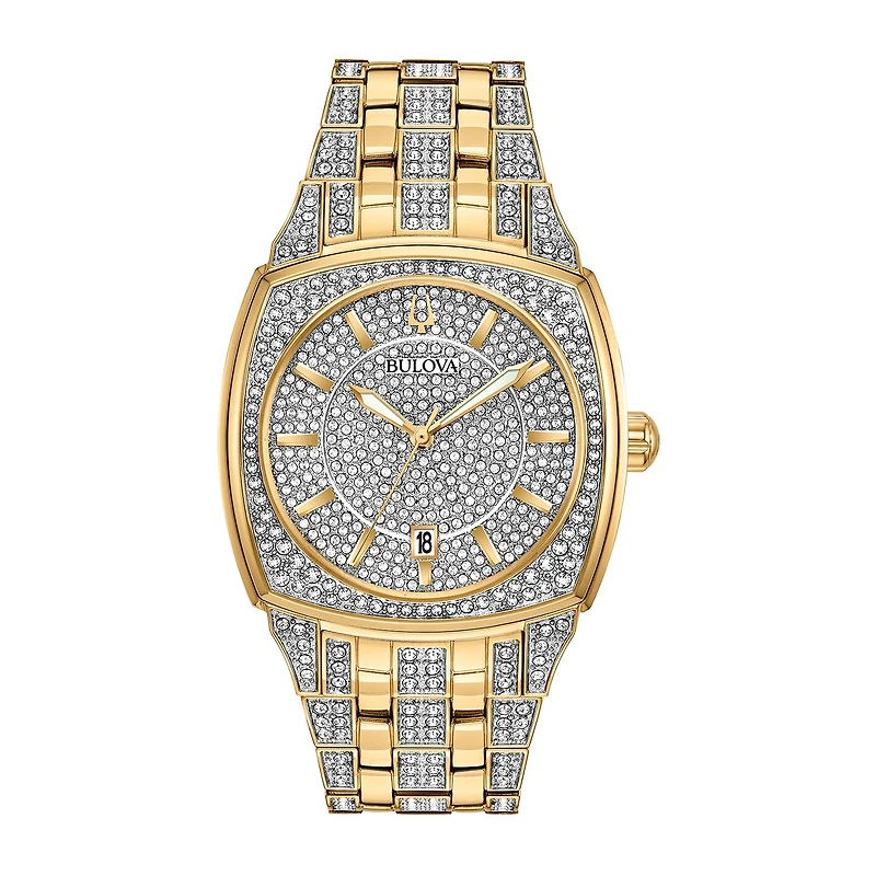 Bulova Phantom Mens Two Tone Stainless Steel Bracelet Watch 98b323