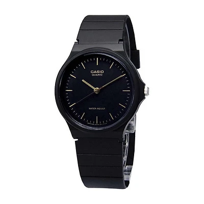 Casio® Mens Black Dial Black Resin Strap Watch MQ24-1ELLUB
