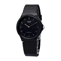 Casio® Mens Black Dial Black Resin Strap Watch MQ24-1ELLUB