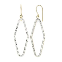 Diamond Fascination™ 14K Yellow Gold Open Geometric Drop Earrings