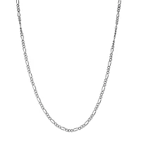 Girls Sterling Silver 13 Inch Figaro Chain Necklace