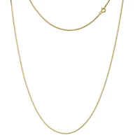 Made in Italy Womens 24K Gold Over Silver Sterling Silver 18 Inch Box Chain Necklace