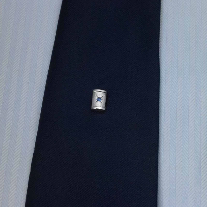 Rhodium-Plated Tie Tack
