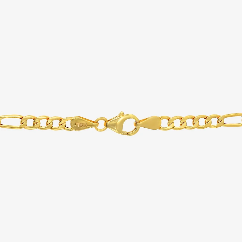 Made in Italy Unisex Adult 10K Gold 20 Inch Figaro Chain Necklace