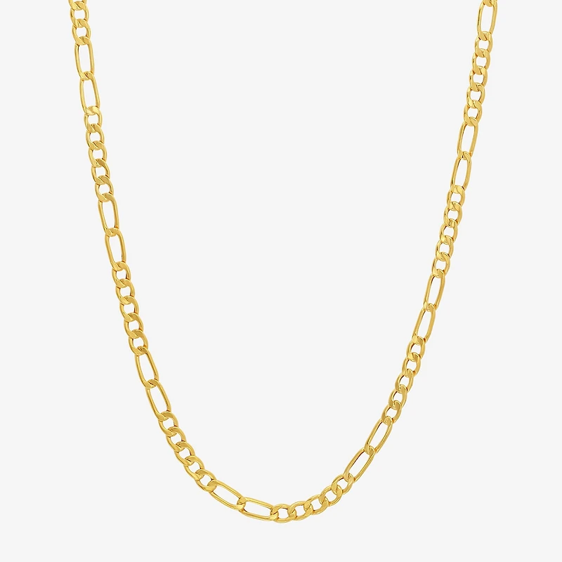 Made in Italy Unisex Adult 10K Gold 20 Inch Figaro Chain Necklace