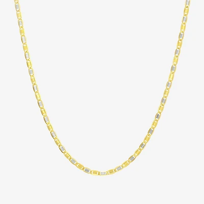 Unisex Adult 14K Two Tone Gold 20 Inch Valentino Chain Necklace