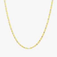 Unisex Adult 14K Two Tone Gold 20 Inch Valentino Chain Necklace