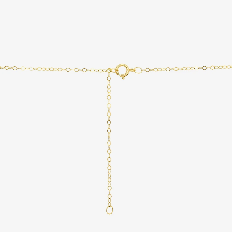 Womens 10K Gold Heart 16 Inch Pendant Necklace
