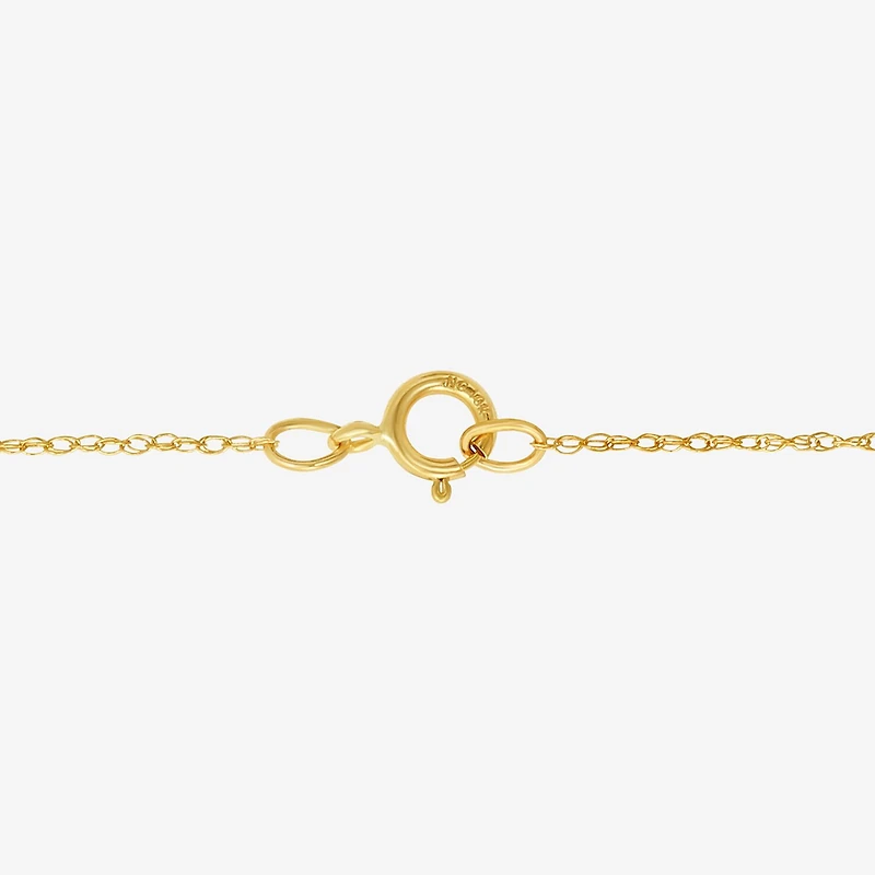Womens 10K Gold Heart 18 Inch Pendant Necklace