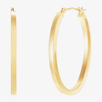 Womens 10K Gold 22mm Round Hoop Earrings