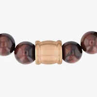 Mens Genuine Red Tiger's Eye Beaded Bracelet