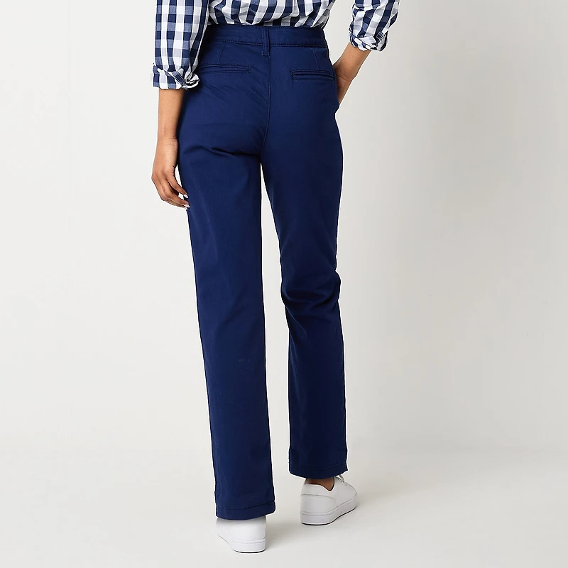 St. John's Bay Women's Relaxed Fit Girl Friend Chino Pant