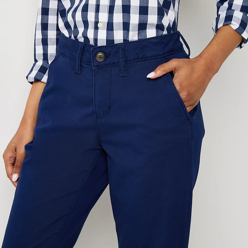 St. John's Bay Women's Relaxed Fit Girl Friend Chino Pant