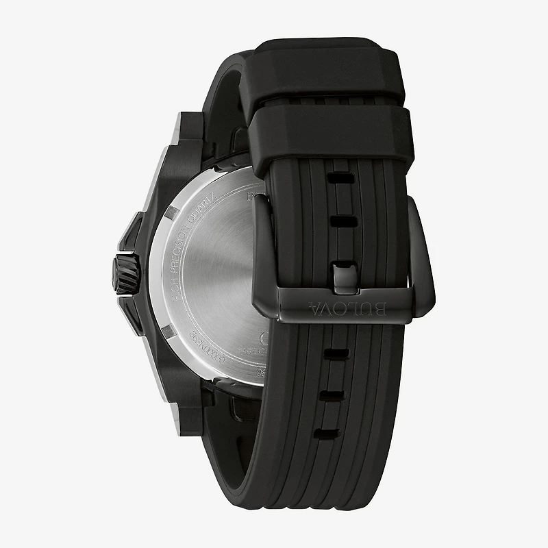 Bulova Mens Black Strap Watch 98b417