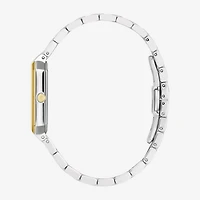 Bulova Womens Diamond Accent Two Tone Stainless Steel Bracelet Watch 98p209