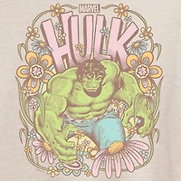 Womens Juniors Crew Neck Short Sleeve Regular Fit Hulk Marvel Graphic T-Shirt