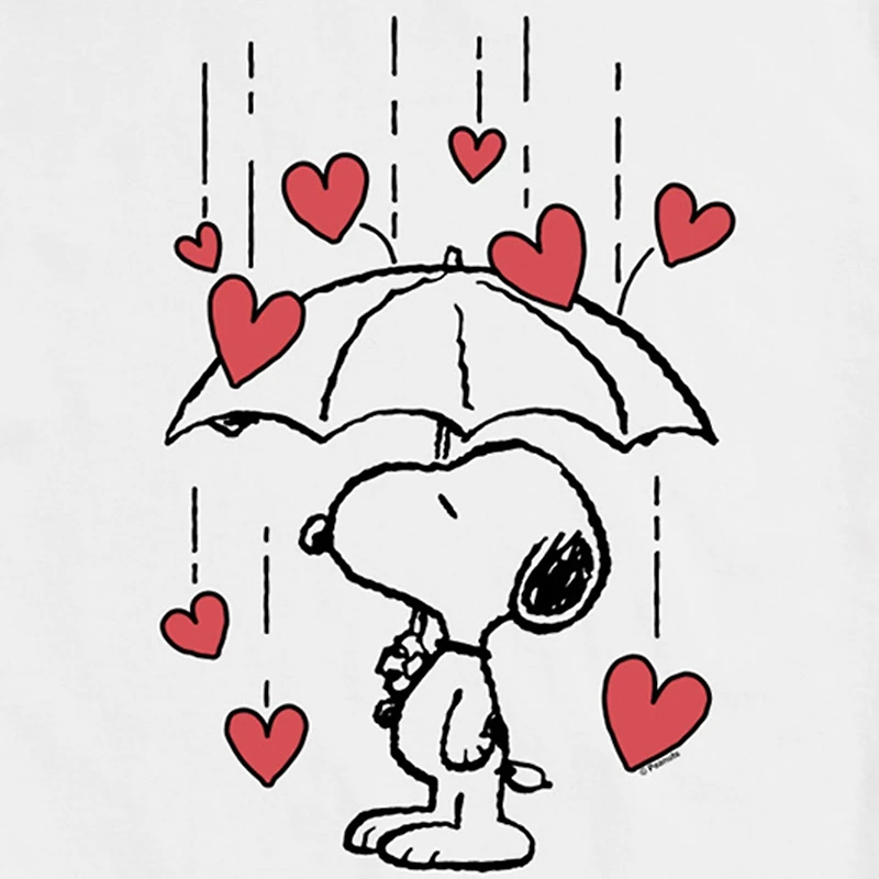 Womens Juniors Crew Neck Short Sleeve Regular Fit Peanuts Snoopy Graphic T-Shirt