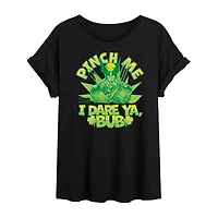 Womens Juniors Crew Neck Short Sleeve Regular Fit Marvel Graphic T-Shirt