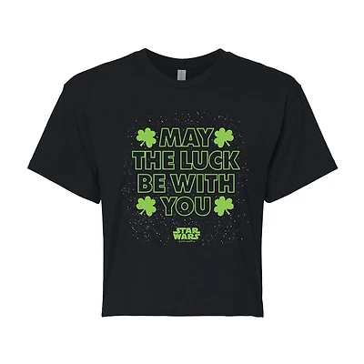 Womens Juniors Crew Neck Short Sleeve Regular Fit Star Wars Graphic T-Shirt