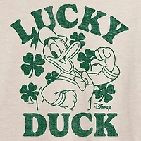 Disney Donald Duck Lucky Tee Womens Juniors Crew Neck Short Sleeve Regular Fit Mickey and Friends Graphic T-Shirt