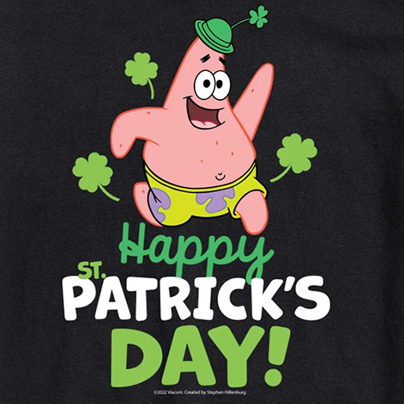 Squarepants Happy Patrick'S Day Tee Womens Juniors Crew Neck Short Sleeve Regular Fit Spongebob Graphic T-Shirt