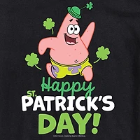 Squarepants Happy Patrick'S Day Tee Womens Juniors Crew Neck Short Sleeve Regular Fit Spongebob Graphic T-Shirt