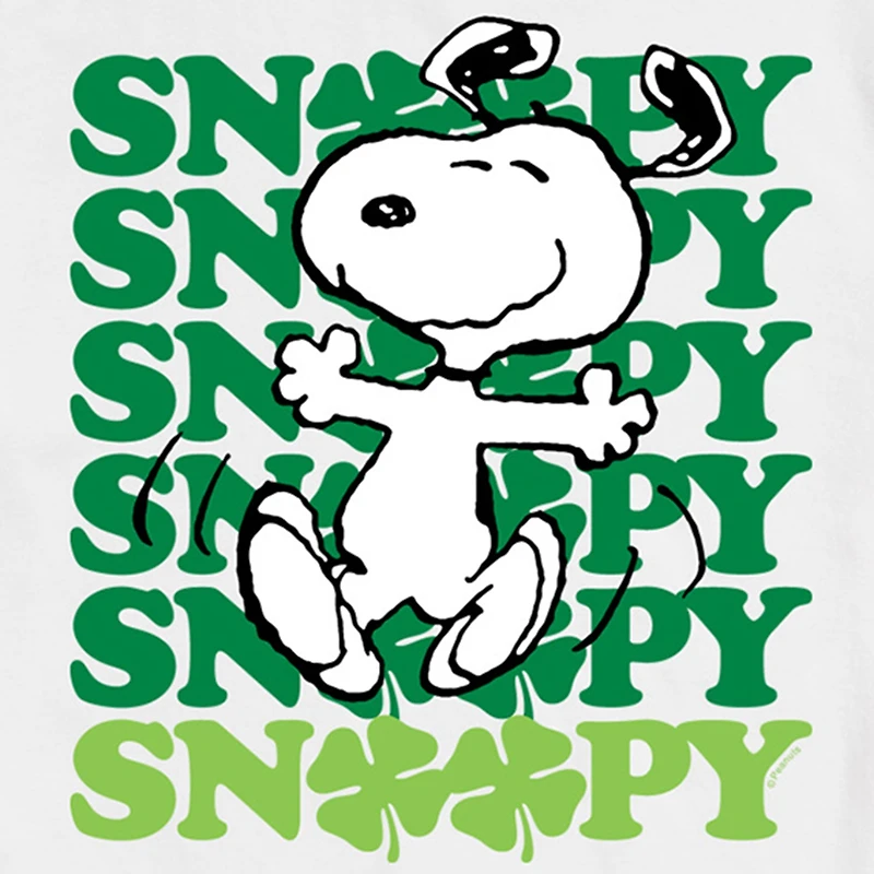 Womens Juniors Crew Neck Short Sleeve Regular Fit Peanuts Snoopy Graphic T-Shirt