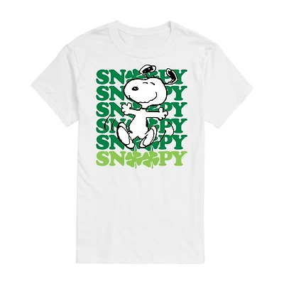 Womens Juniors Crew Neck Short Sleeve Regular Fit Peanuts Snoopy Graphic T-Shirt